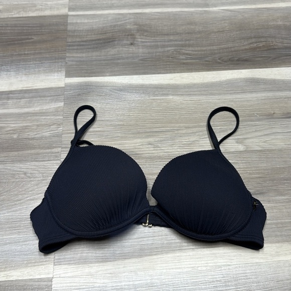 La Vien rose Aqua Black Women's bikini top size medium - Picture 2 of 6